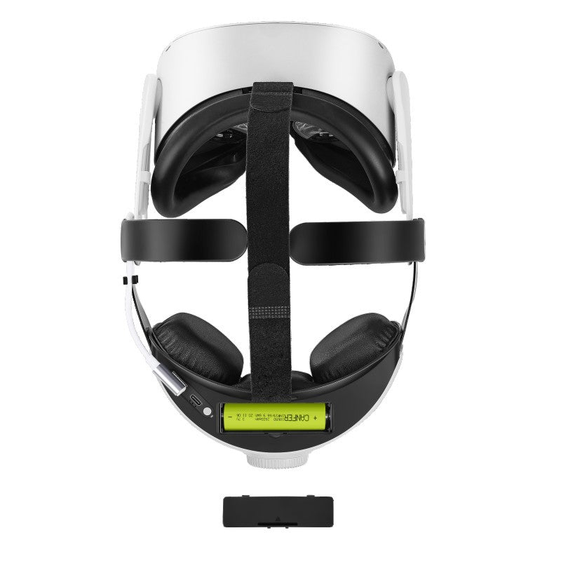 KKCOBVR Justerbar hovedstrop Forbedret støtte Comfort Touch Indbygget batteripakke Hovedstrop til Oculus Quest 2 VR-tilbehør KKCOBVR Justerbar hovedstrop Forbedret støtte Comfort Touch Indbygget batteripakke Hovedstrop til Oculus Quest 2 VR-tilbehør